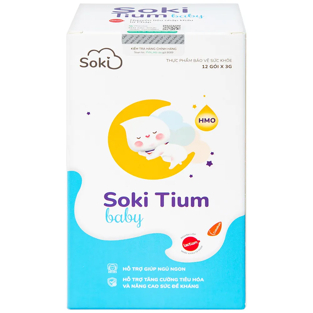 SOKI TIUM BABY GIÚP NGỦ NGON, ÊM BỤNG 12 GÓI X 3G 11