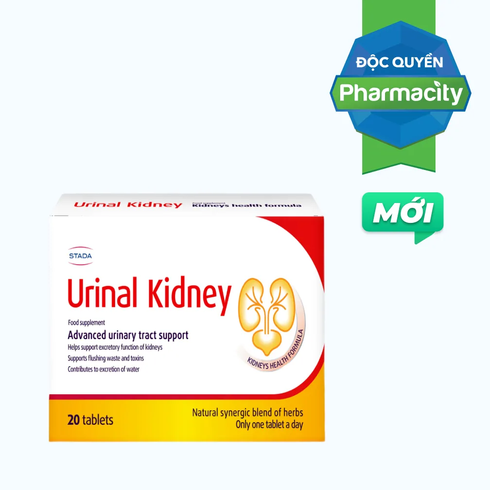 Stada Urinal Kidney tăng cường đào thải qua đường tiết niệu (Hộp 20 viên)