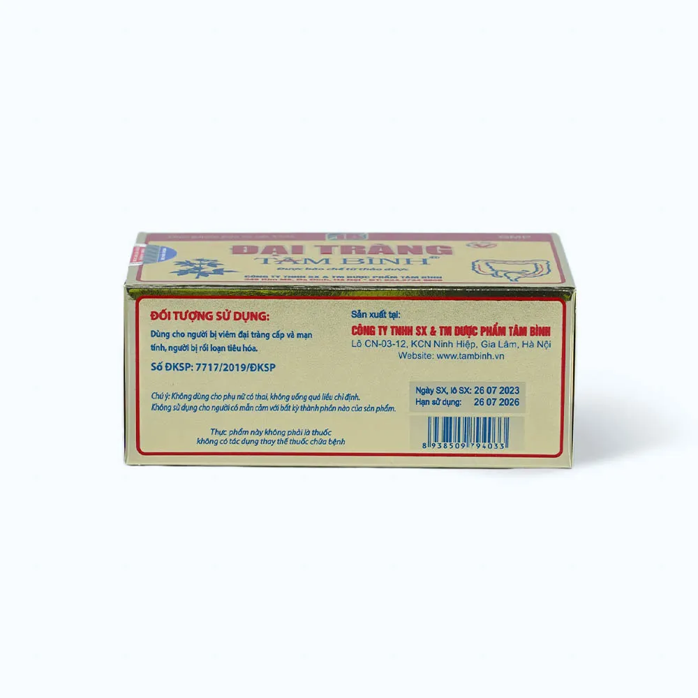 Tâm Bình Đại Tràng (60 viên) hỗ trợ viêm đại tràng, tiêu hóa 4
