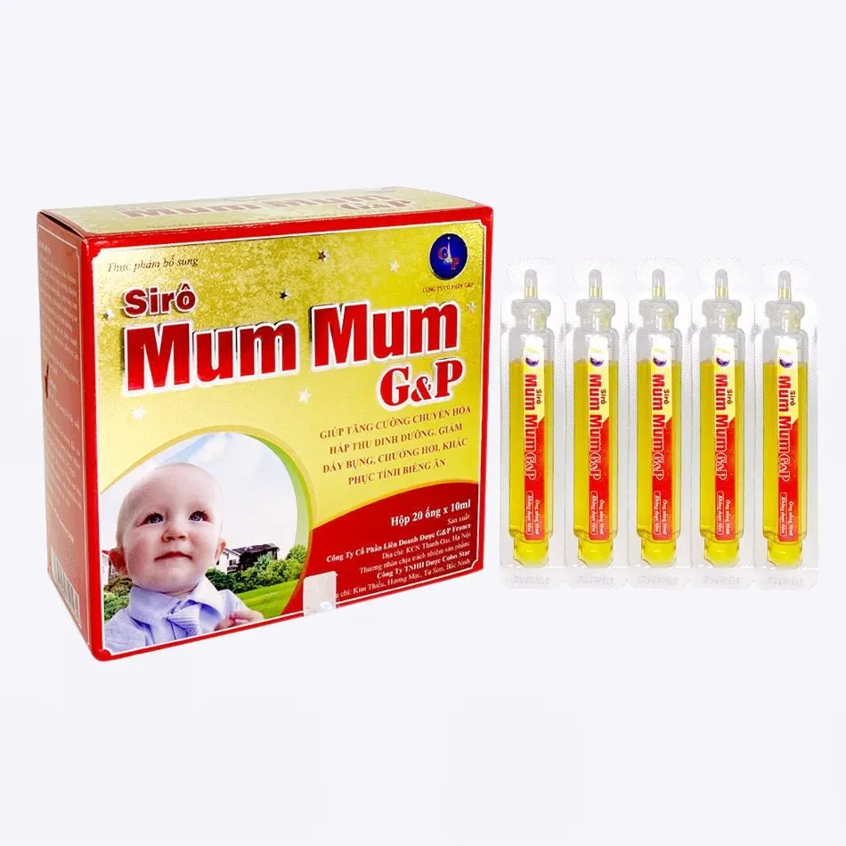 Thực phẩm bổ sung Siro Mum Mum G&P (Hộp 20 ống x 10ml)