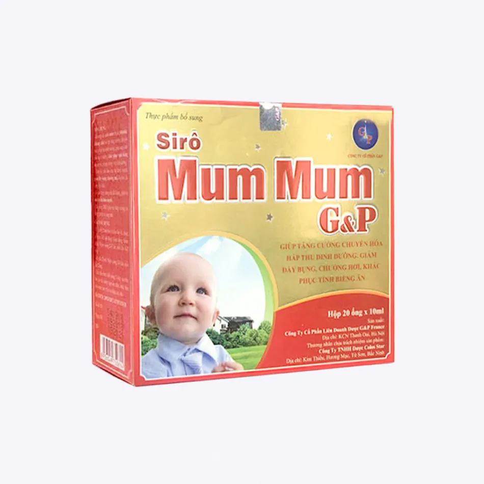 Thực phẩm bổ sung Siro Mum Mum G&P (Hộp 20 ống x 10ml) 2