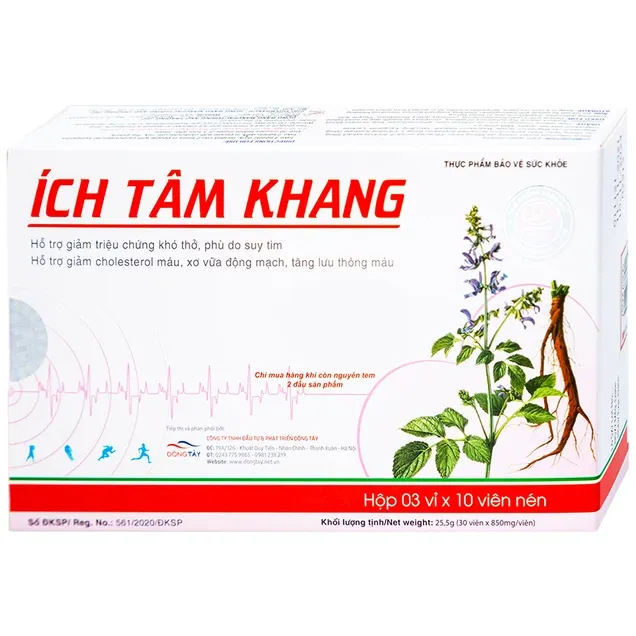 Thực phẩm bảo vệ sức khỏe Ích Tâm Khang (180 viên)