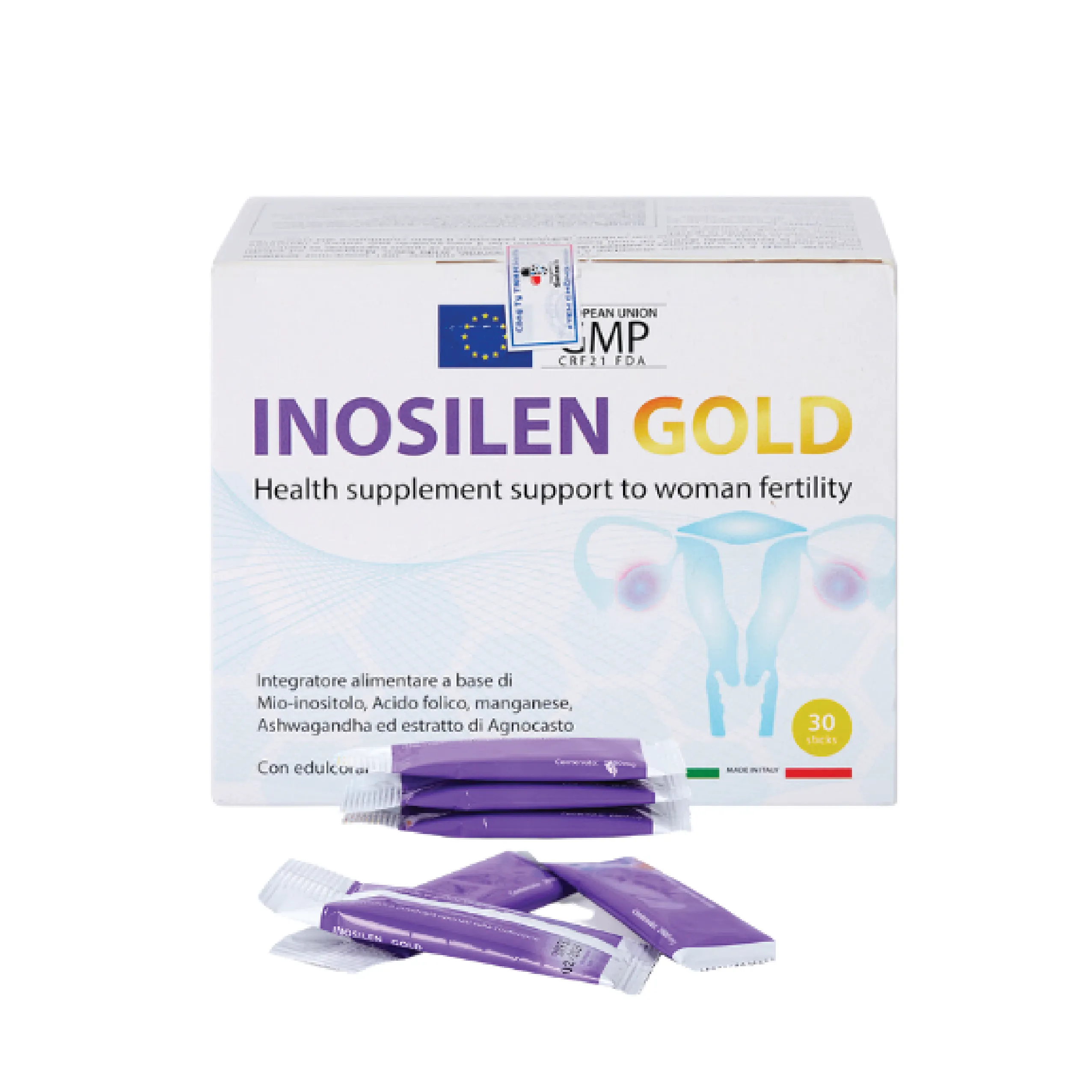 Thực phẩm bảo vệ sức khỏe: INOSILEN GOLD (30 gói)