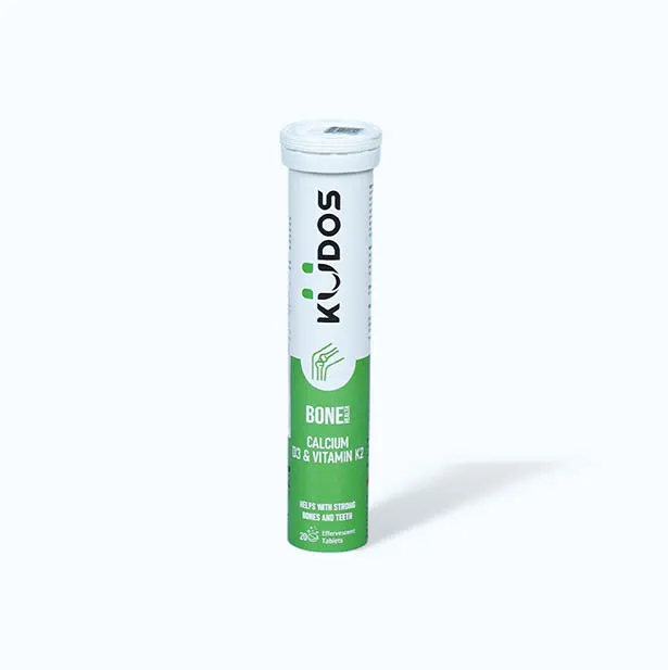 Thực phẩm bảo vệ sức khỏe: KUDOS BONE HEALTH CALCIUM D3 & VITAMIN K2 hương cam