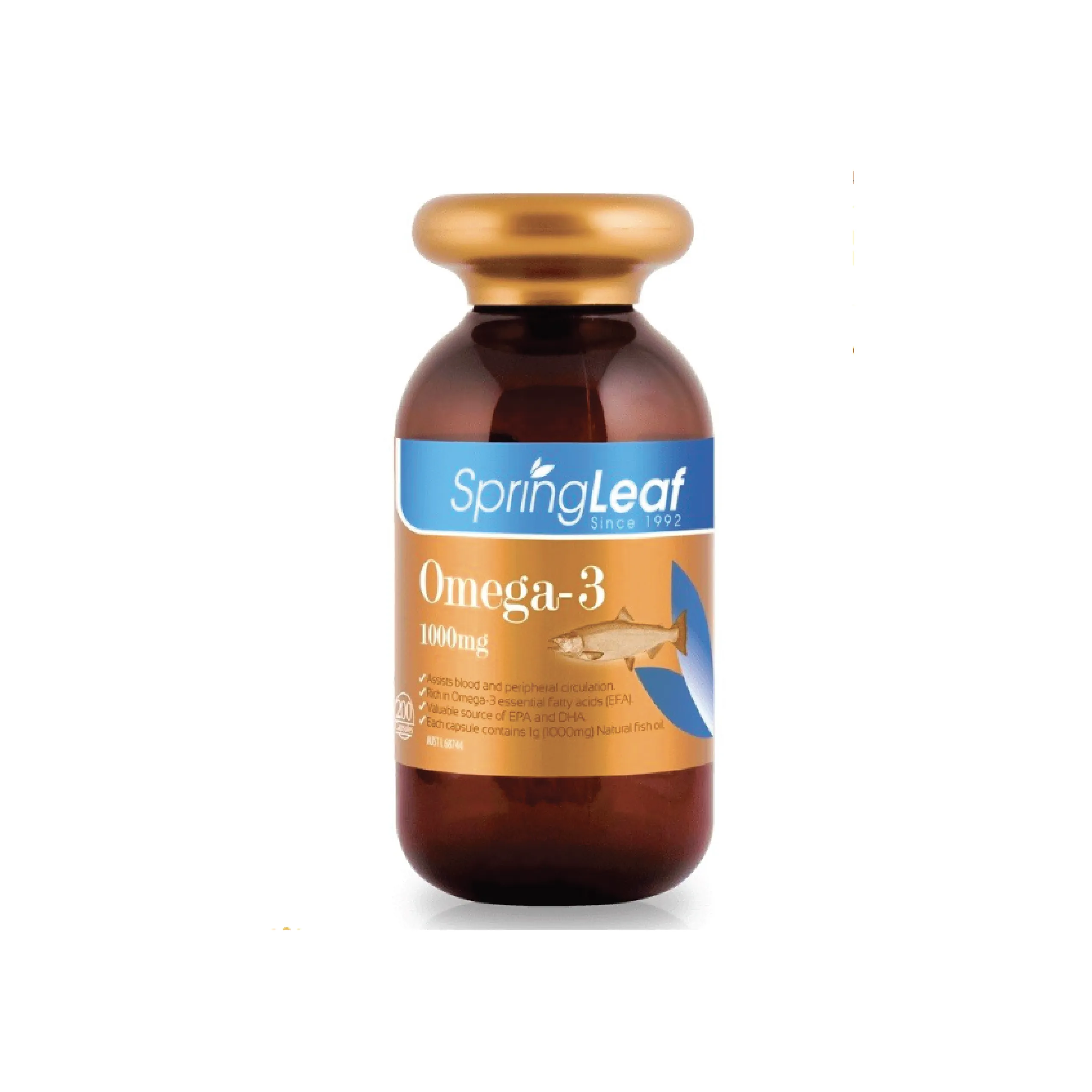 Thực phẩm bảo vệ sức khỏe: Spring Leaf Omega-3 1000mg (Hộp 200 viên )