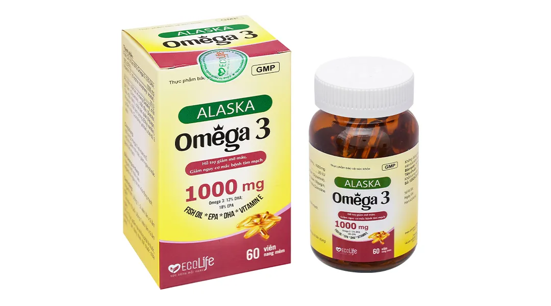 Thực phẩm bảo vệ sức khỏe Alaska Omega 3 Ecolife hộp 60 viên 2