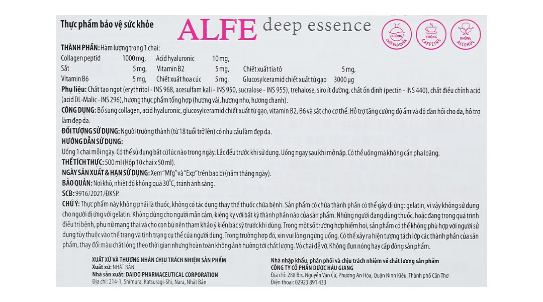 Thực phẩm bảo vệ sức khỏe Alfe Deep Essence 6