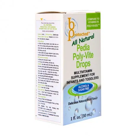 Thực phẩm bảo vệ sức khỏe All Natural Pedia Poly Vite Drops - Vitamin tổng hợp cho trẻ em (30ml) 5