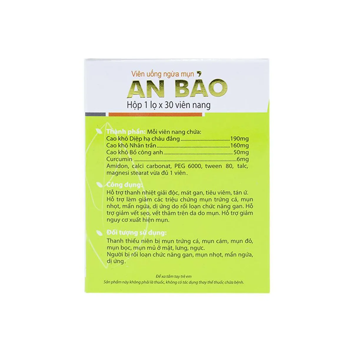 Thực phẩm bảo vệ sức khỏe An Bảo Gold (30 viên) 3