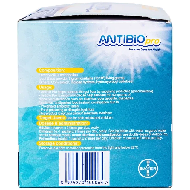 Thực phẩm bảo vệ sức khỏe Antibio Pro (20 gói x 1g) 2