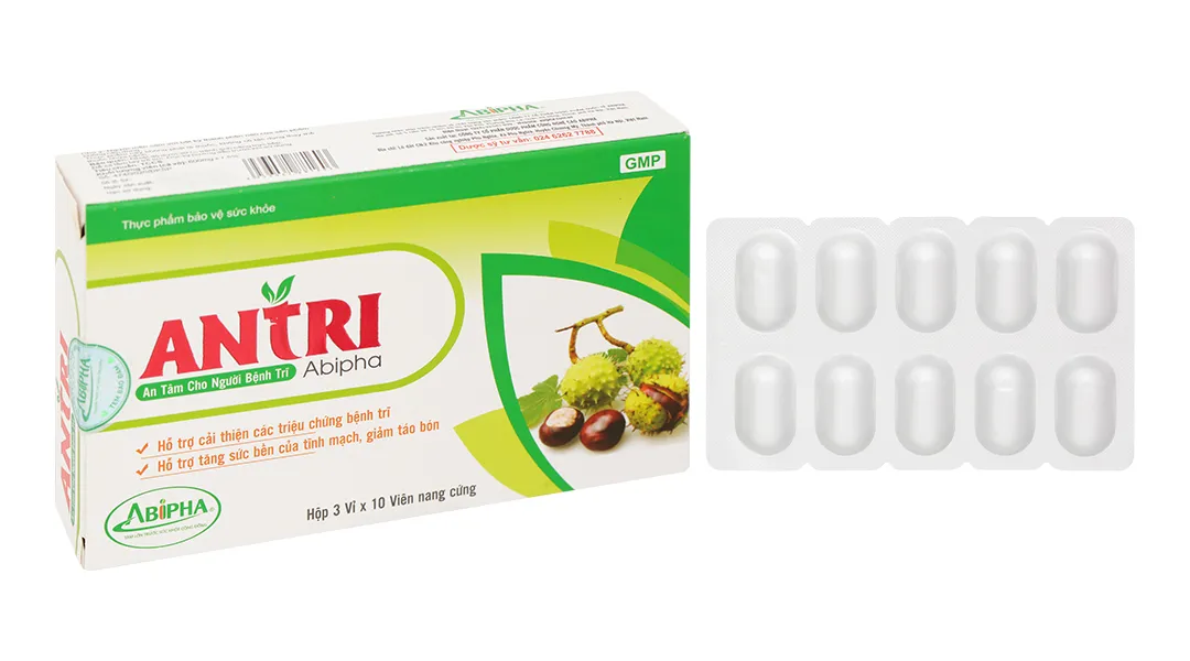 Thực phẩm bảo vệ sức khỏe Antri Abipha hộp 30 viên 2