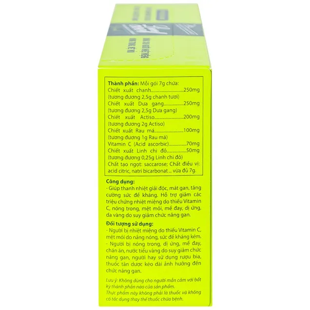 Thực phẩm bảo vệ sức khỏe bột sủi thanh nhiệt Livecool (10 gói x 7g) 3