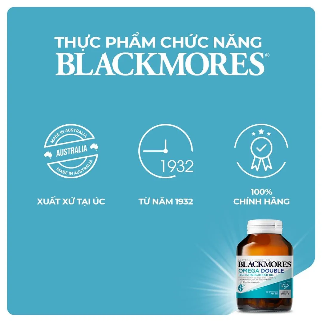 Thực phẩm bảo vệ sức khỏe Blackmores Omega Double High Strength Fish Oil (90 viên) 7