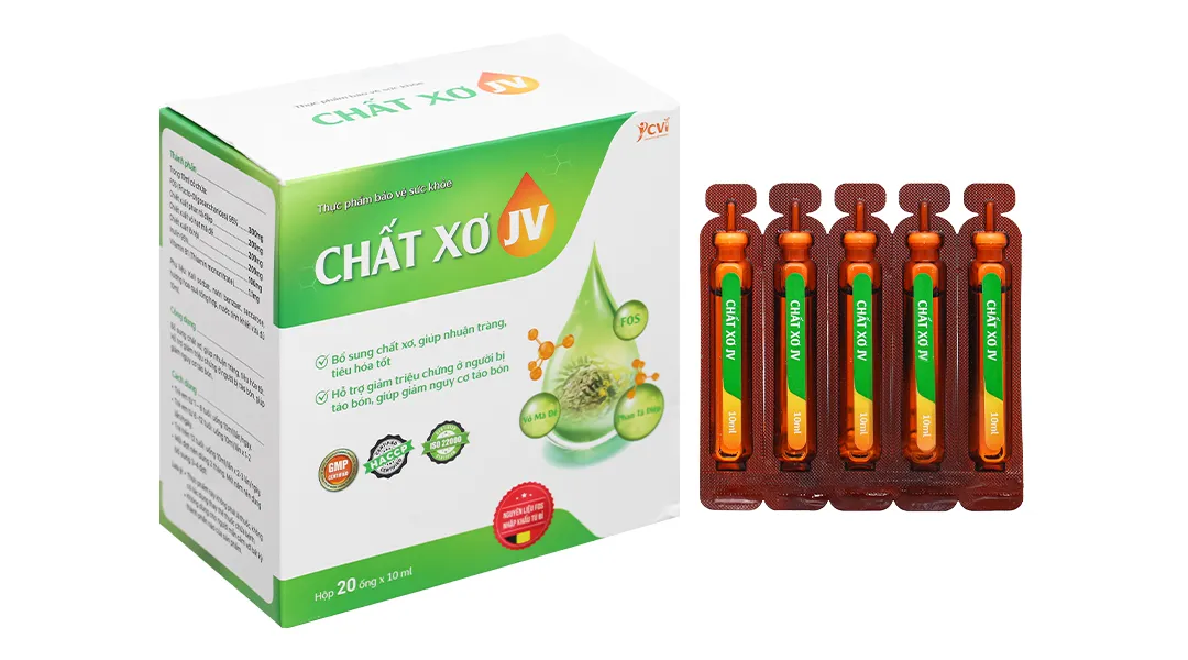 Thực phẩm bảo vệ sức khỏe Chất Xơ Jv 10Ml Hộp 20 ống 2
