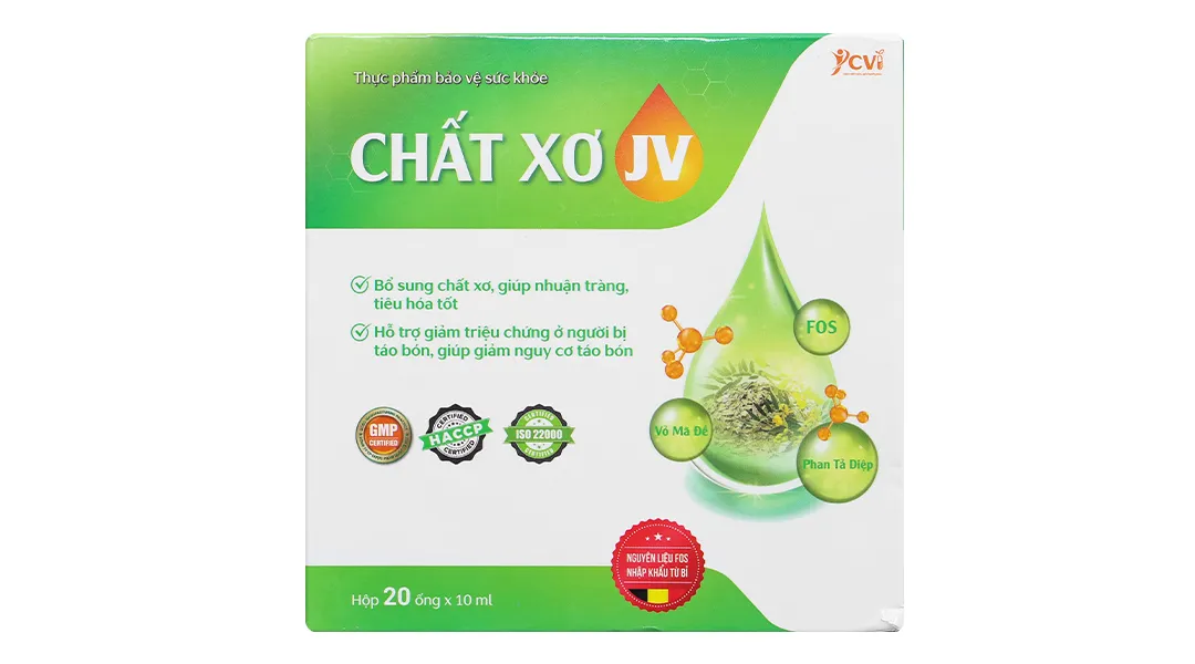 Thực phẩm bảo vệ sức khỏe Chất Xơ Jv 10Ml Hộp 20 ống 3