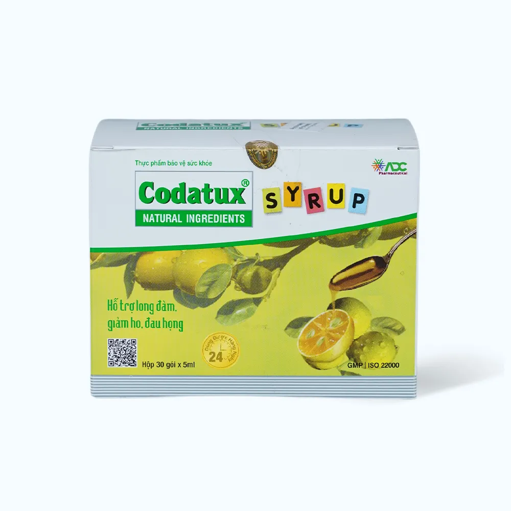 Thực phẩm bảo vệ sức khỏe Codatux Siro (Hộp 30 gói) hỗ trợ giảm ho