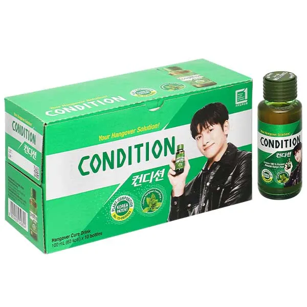 Thực phẩm bảo vệ sức khỏe Condition hỗ trợ giải độc gan, giải rượu hộp 10 chai x 100ml