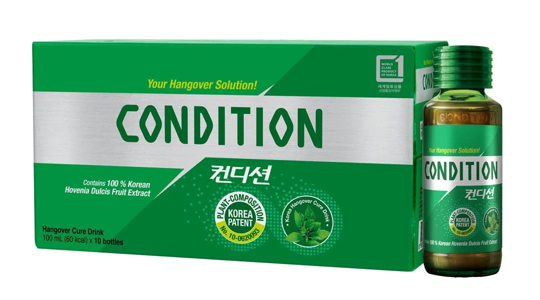 Thực phẩm bảo vệ sức khỏe Condition hỗ trợ giải độc gan, giải rượu hộp 10 chai x 100ml 13