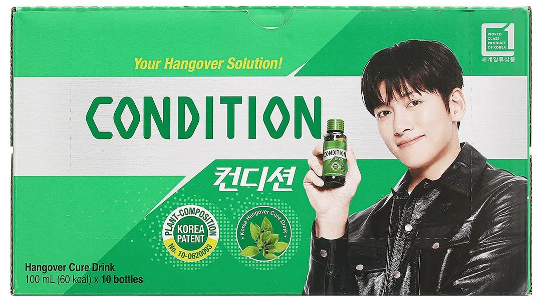 Thực phẩm bảo vệ sức khỏe Condition hỗ trợ giải độc gan, giải rượu hộp 10 chai x 100ml 3