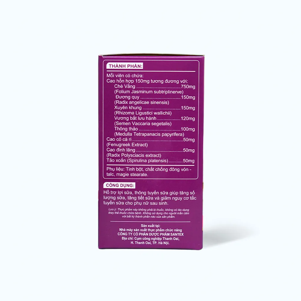 Thực phẩm bảo vệ sức khỏe Dược Nam Pedimilk (hộp 30 viên) giúp lợi sữa mẹ bầu 4