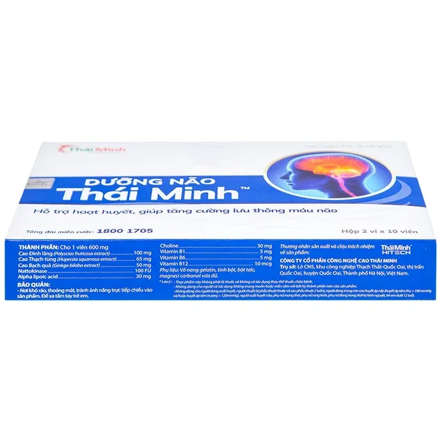 Thực phẩm bảo vệ sức khỏe Dưỡng Não Thái Minh (20 viên) 6