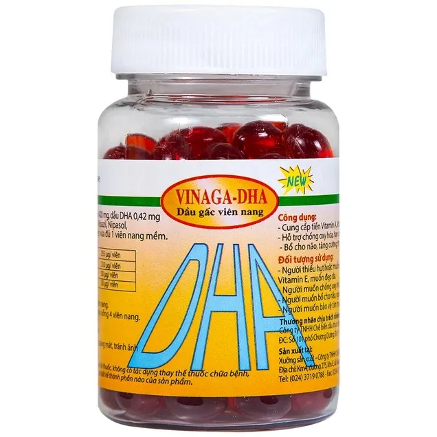 Thực phẩm bảo vệ sức khỏe Dầu Gấc Viên Nang Vinaga DHA (100 viên) 2
