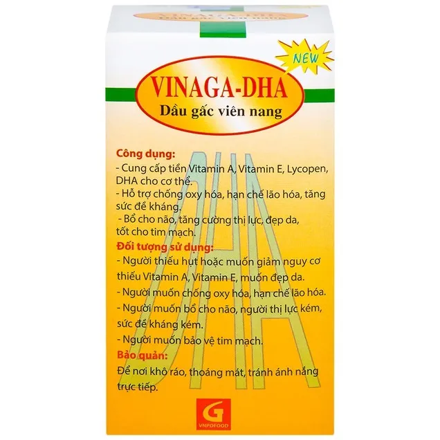 Thực phẩm bảo vệ sức khỏe Dầu Gấc Viên Nang Vinaga DHA (100 viên) 4