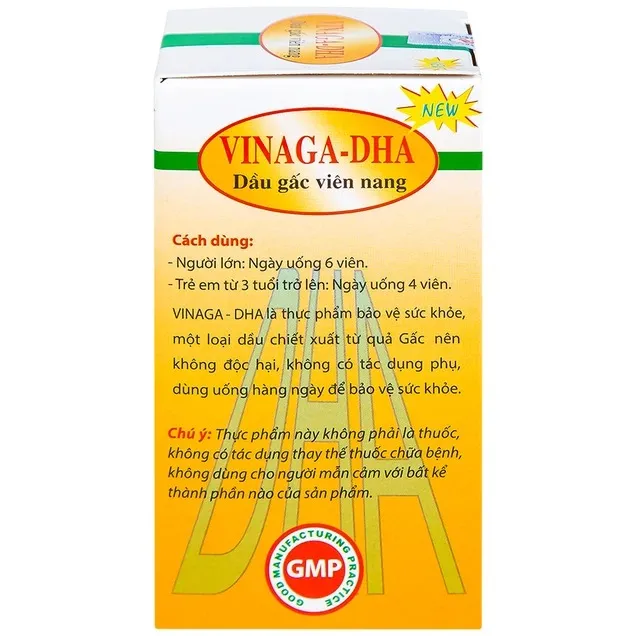 Thực phẩm bảo vệ sức khỏe Dầu Gấc Viên Nang Vinaga DHA (100 viên) 5