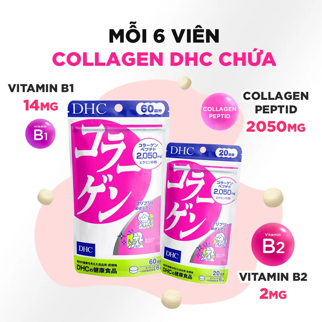 Thực Phẩm Bảo Vệ Sức Khỏe DHC Dạng Viên Uống Collagen (New) 30 Ngày 6
