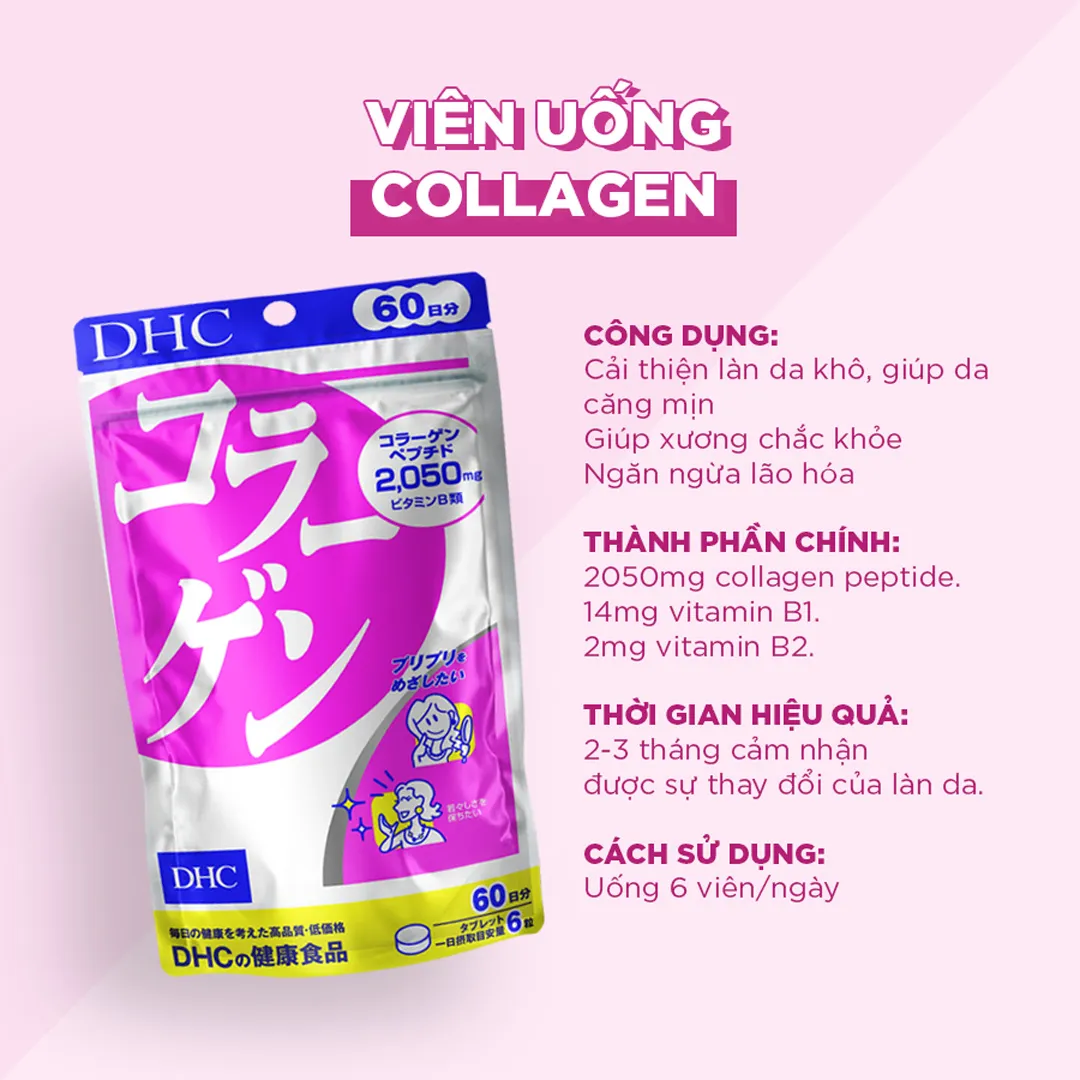 Thực Phẩm Bảo Vệ Sức Khỏe DHC Dạng Viên Uống Collagen (New) 30 Ngày 8