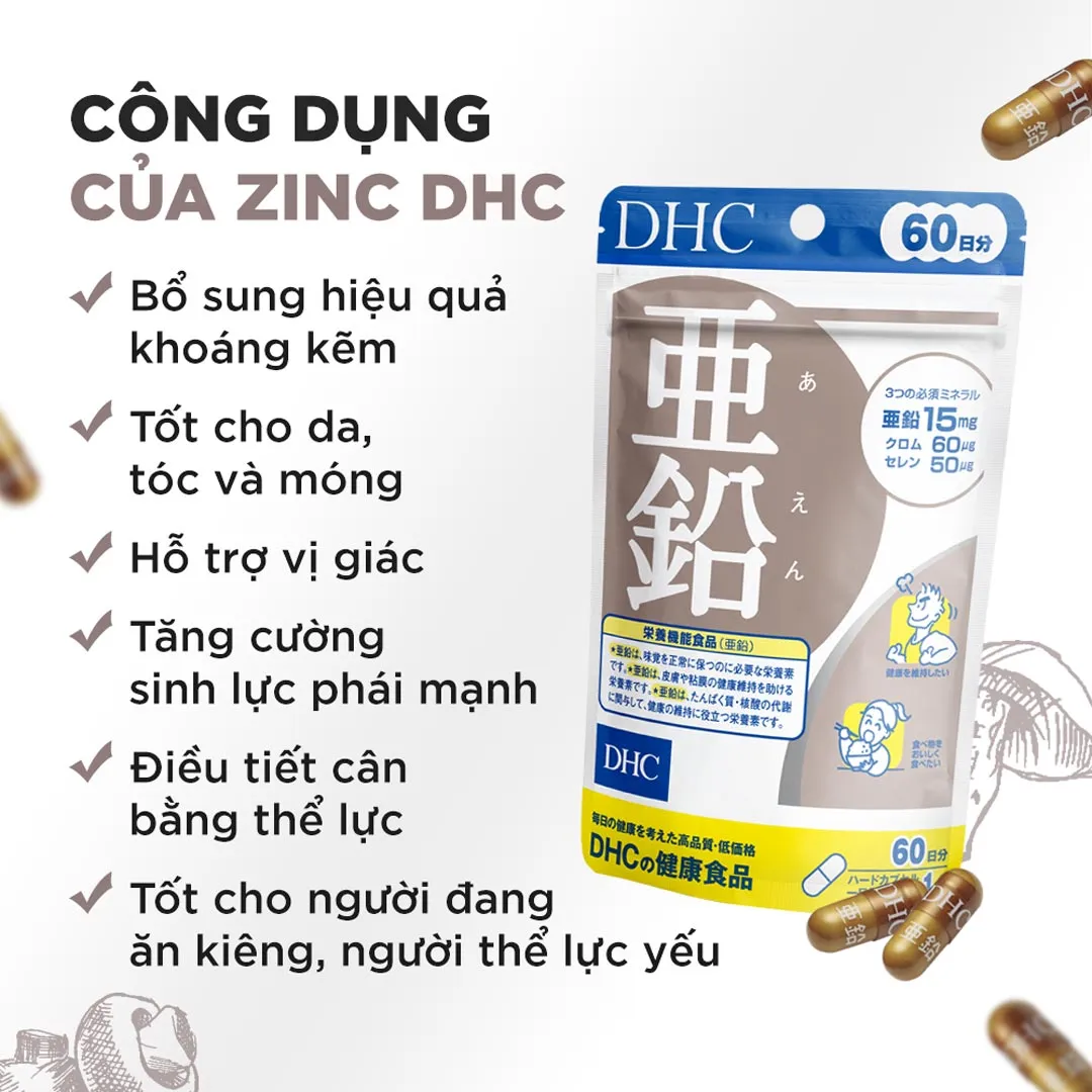 Thực Phẩm Bảo Vệ Sức Khỏe DHC Zinc 5