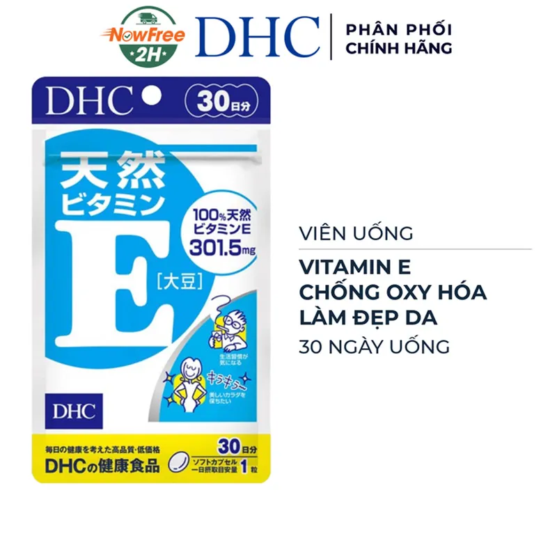 Thực Phẩm Bảo Vệ Sức Khỏe DHC Natural Vitamin E (Soybean)
