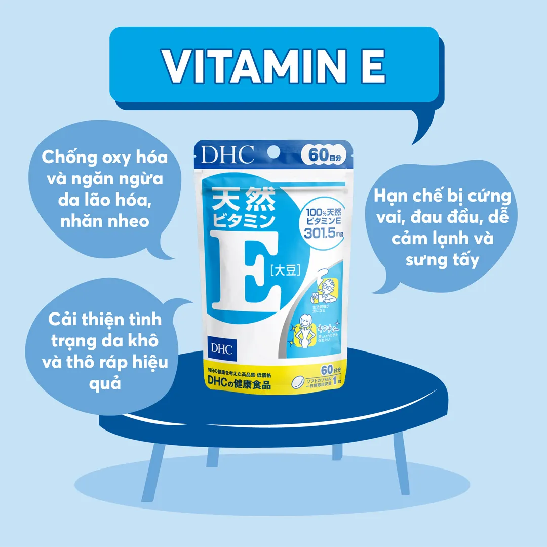 Thực Phẩm Bảo Vệ Sức Khỏe DHC Natural Vitamin E (Soybean) 4