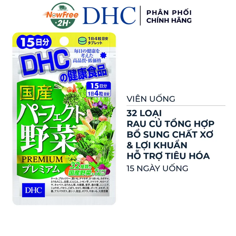Thực Phẩm Bảo Vệ Sức Khỏe DHC Viên Uống Rau Củ Tổng Hợp 15 Ngày