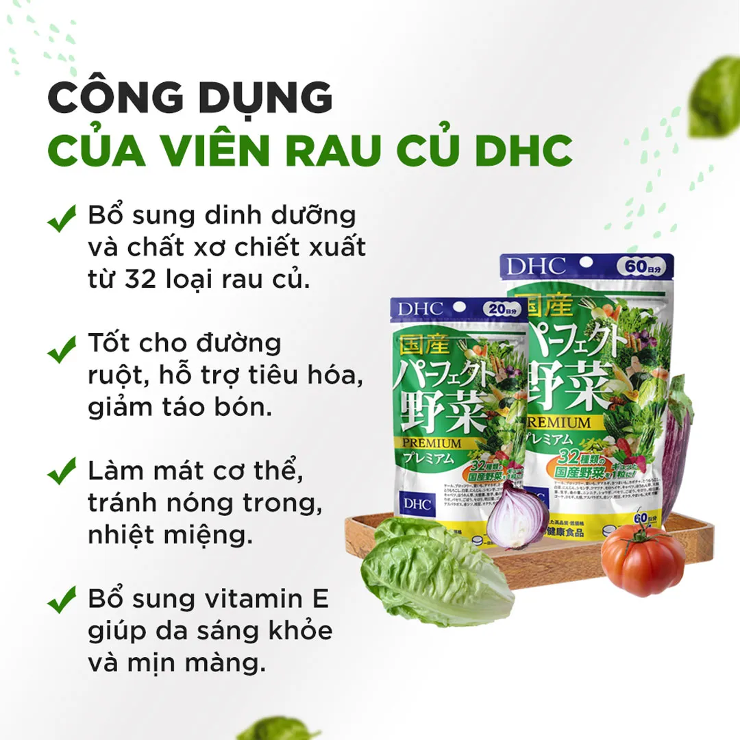 Thực Phẩm Bảo Vệ Sức Khỏe DHC Viên Uống Rau Củ Tổng Hợp 15 Ngày 5