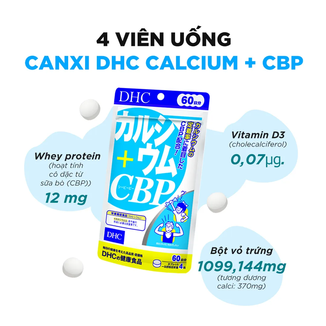 Thực Phẩm Bảo Vệ Sức Khỏe DHC Calcium + CBP 5