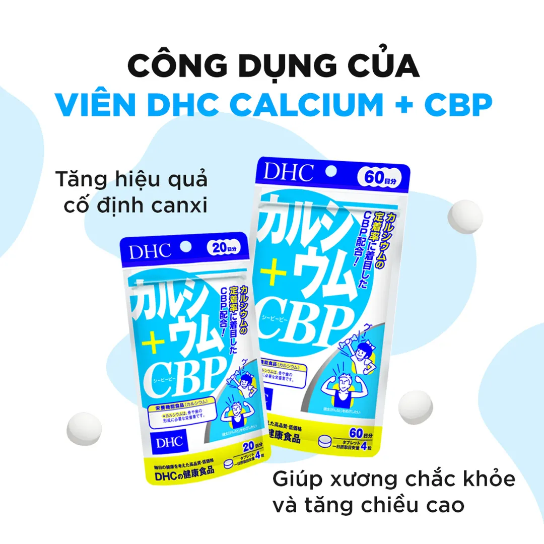 Thực Phẩm Bảo Vệ Sức Khỏe DHC Calcium + CBP 6