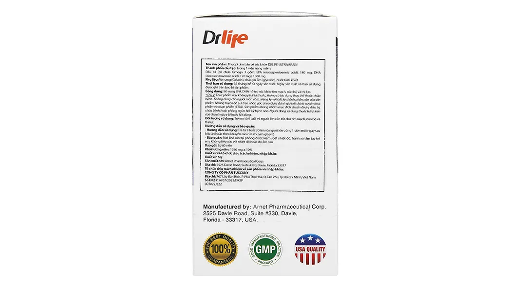 Thực phẩm bảo vệ sức khỏe Drlife Ultra Brain 3