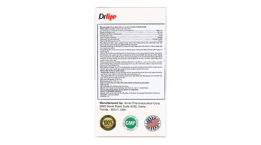 Thực phẩm bảo vệ sức khỏe Drlife Strong Bone 4