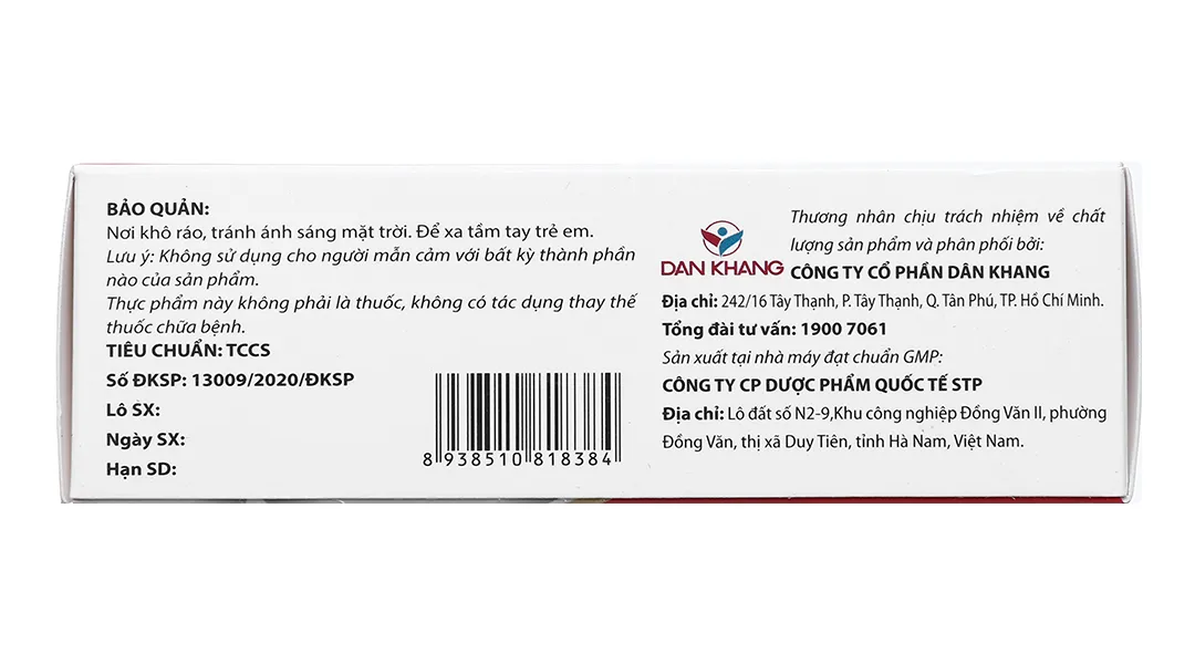 Thực phẩm bảo vệ sức khỏe EDK500 5