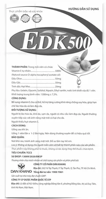 Thực phẩm bảo vệ sức khỏe EDK500 8