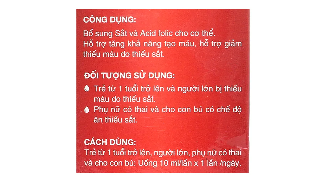 Thực phẩm bảo vệ sức khỏe Feramax Bc hộp 20 ống x 10ml 7
