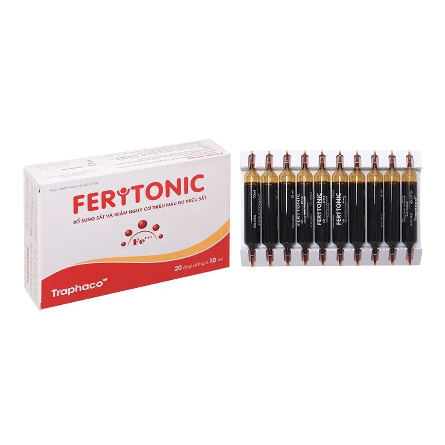 Thực phẩm bảo vệ sức khỏe Feritonic - Bổ Sung Sắt & Axit Folic Hộp 20 Ống 3