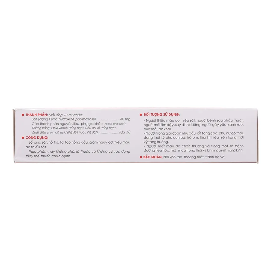 Thực phẩm bảo vệ sức khỏe Feritonic - Bổ Sung Sắt & Axit Folic Hộp 20 Ống 5