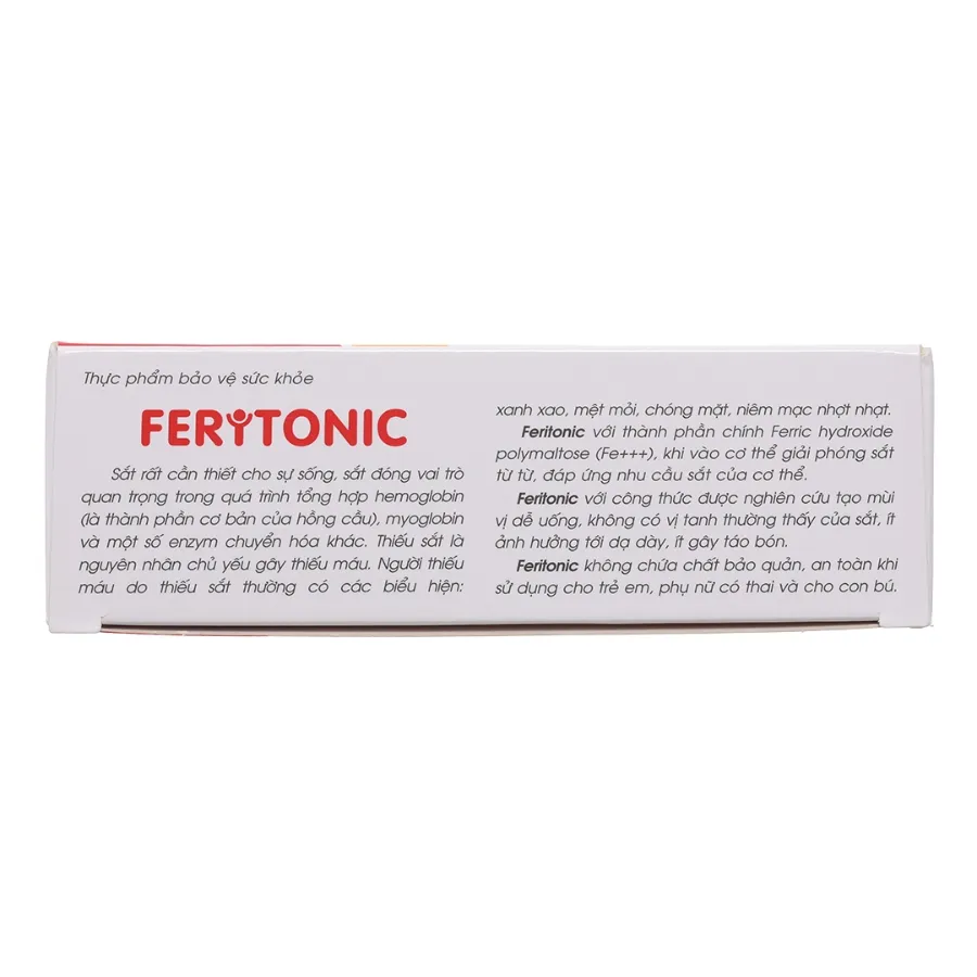 Thực phẩm bảo vệ sức khỏe Feritonic - Bổ Sung Sắt & Axit Folic Hộp 20 Ống 6