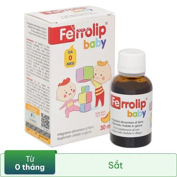 Thực phẩm bảo vệ sức khỏe Ferrolip Baby chai 30ml