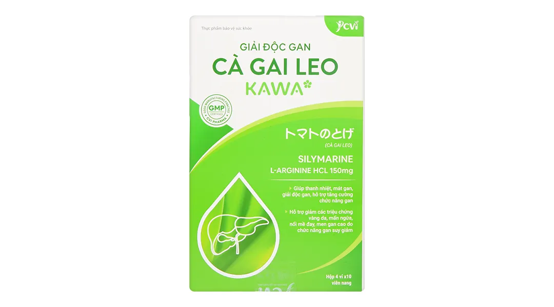 Thực phẩm bảo vệ sức khỏe Giải Độc Gan Cà Gai Leo Kawa Hộp 40 Viên 3