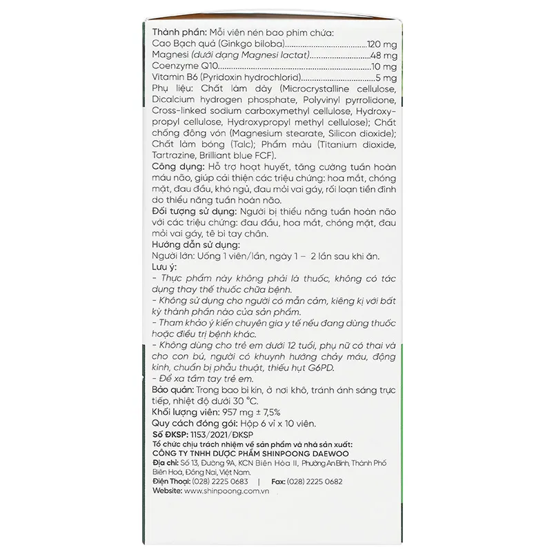 Thực phẩm bảo vệ sức khỏe GinkgoQik 4