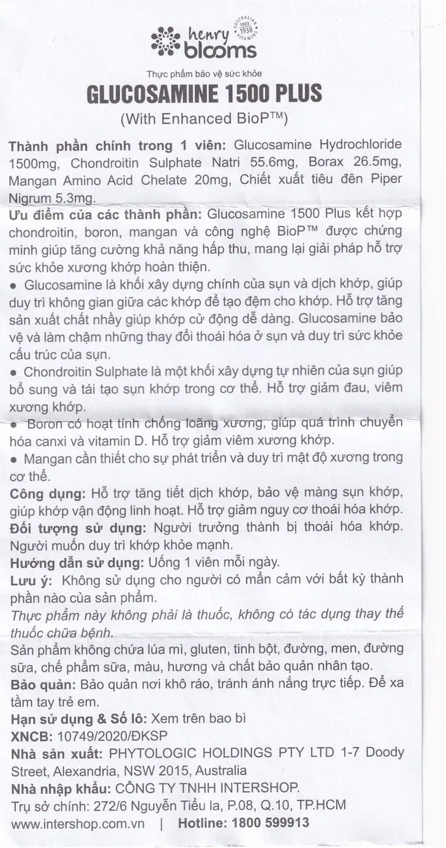 Thực phẩm bảo vệ sức khỏe Glucosamine 1500 Plus (90 viên) 7