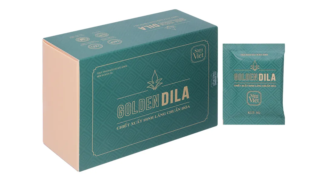 Thực phẩm bảo vệ sức khỏe Golden Dila hộp 20 gói 2